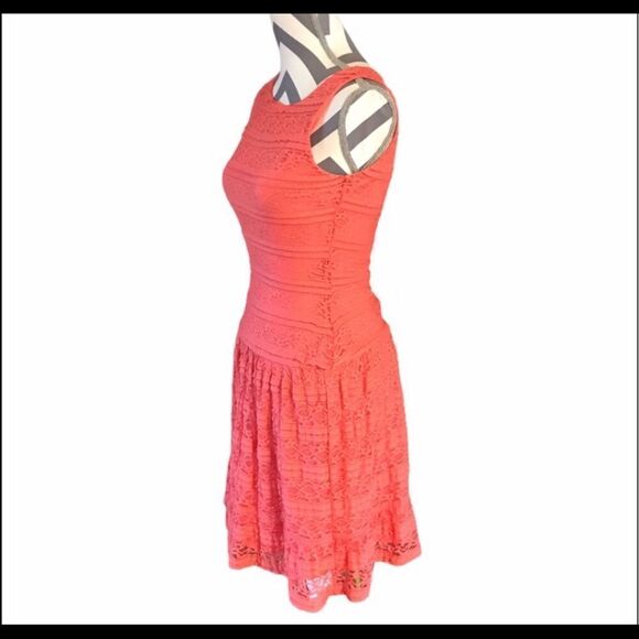 Pinky SMALL Melon Colored Lace Dress - Picture 2 of 5